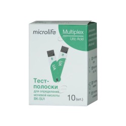 ТЕСТ ЛЕНТИ MICROLIFE MULTIPLEX ЗА ПИКОЧНА КИСЕЛИНА — 10 БРОЯ