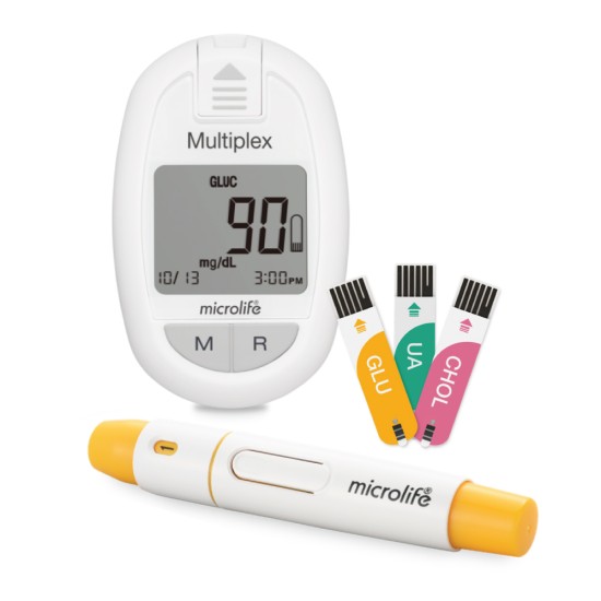 MICROLIFE MULTIPLEX — СИСТЕМА 3 В 1 ЗА МОНИТОРИНГ НА КРЪВНА ЗАХАР, ХОЛЕСТЕРОЛ И ПИКОЧНА КИСЕЛИНА